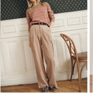 NWT Marine Layer Flora Corduroy Wide-Leg Pants Trousers in Woodsmoke
